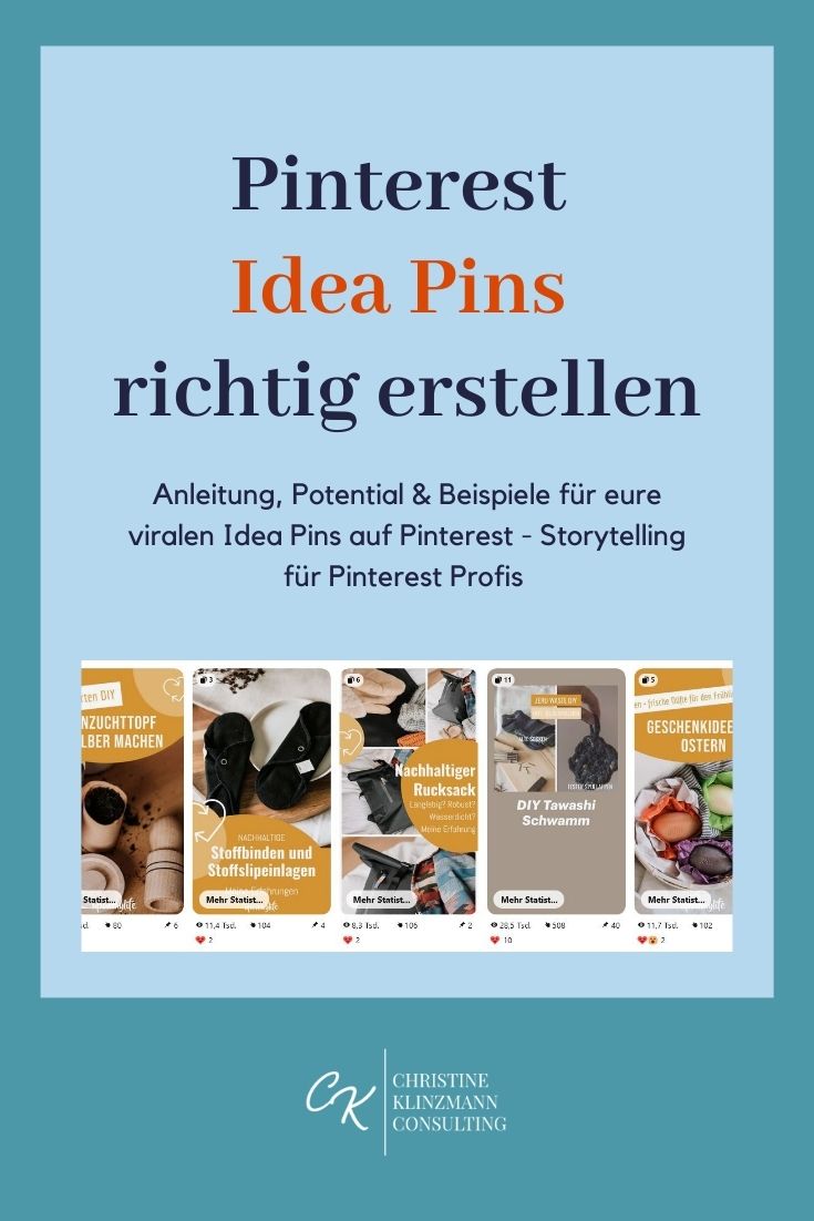Idea Pins erstellen: Anleitung, Potential & Beispiele für eure viralen Idea Pins auf Pinterest - Storytelling für Pinterest Profis