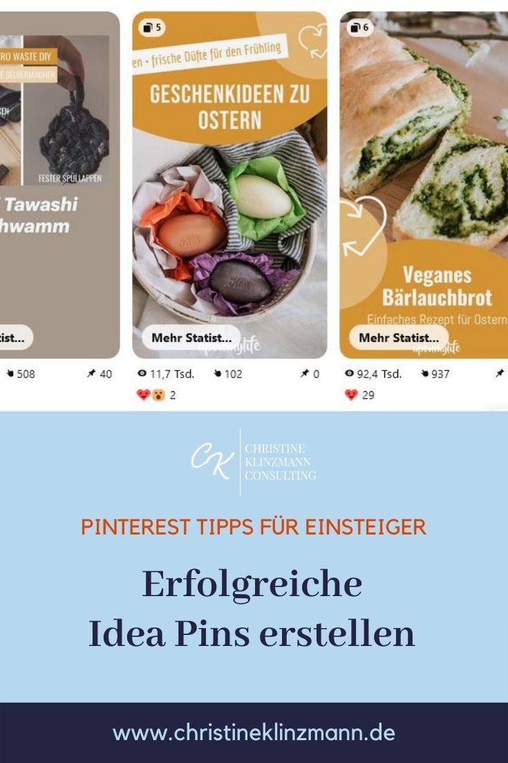 Idea Pins erstellen: Anleitung, Potential & Beispiele für eure viralen Idea Pins auf Pinterest - Storytelling für Pinterest Profis