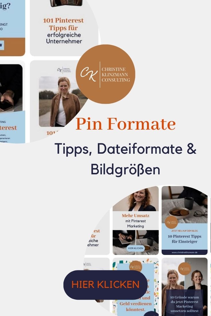 Hier findet ihr eine Übersicht über alle Pinterest Pin Formate inkl. Bildgrößen! ✓ Standard Pin ✓ Idea Pin ✓ Video Pin ✓ Produkt Pin